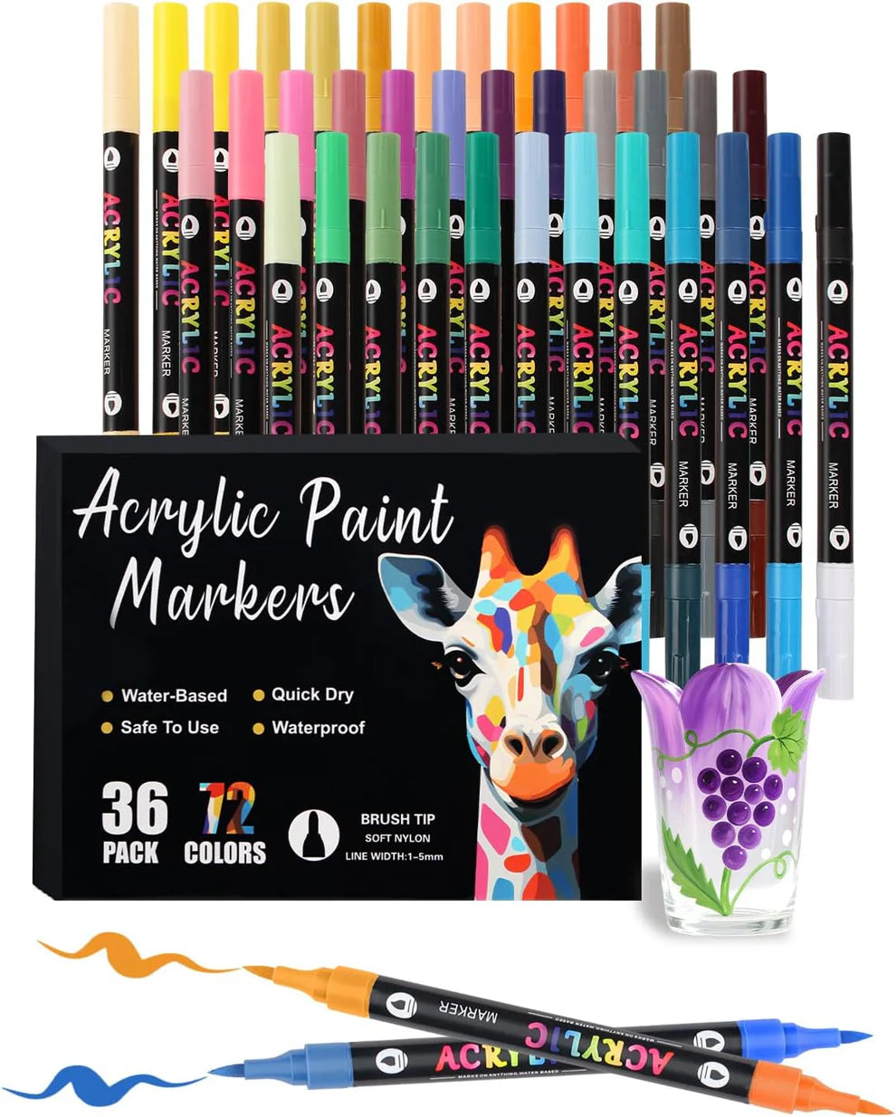 Dual Color Acrylic Paint Markers
