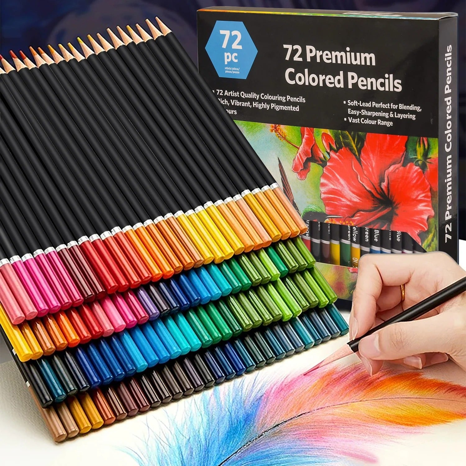 72-Color Coloring Pencil Set – Coraf