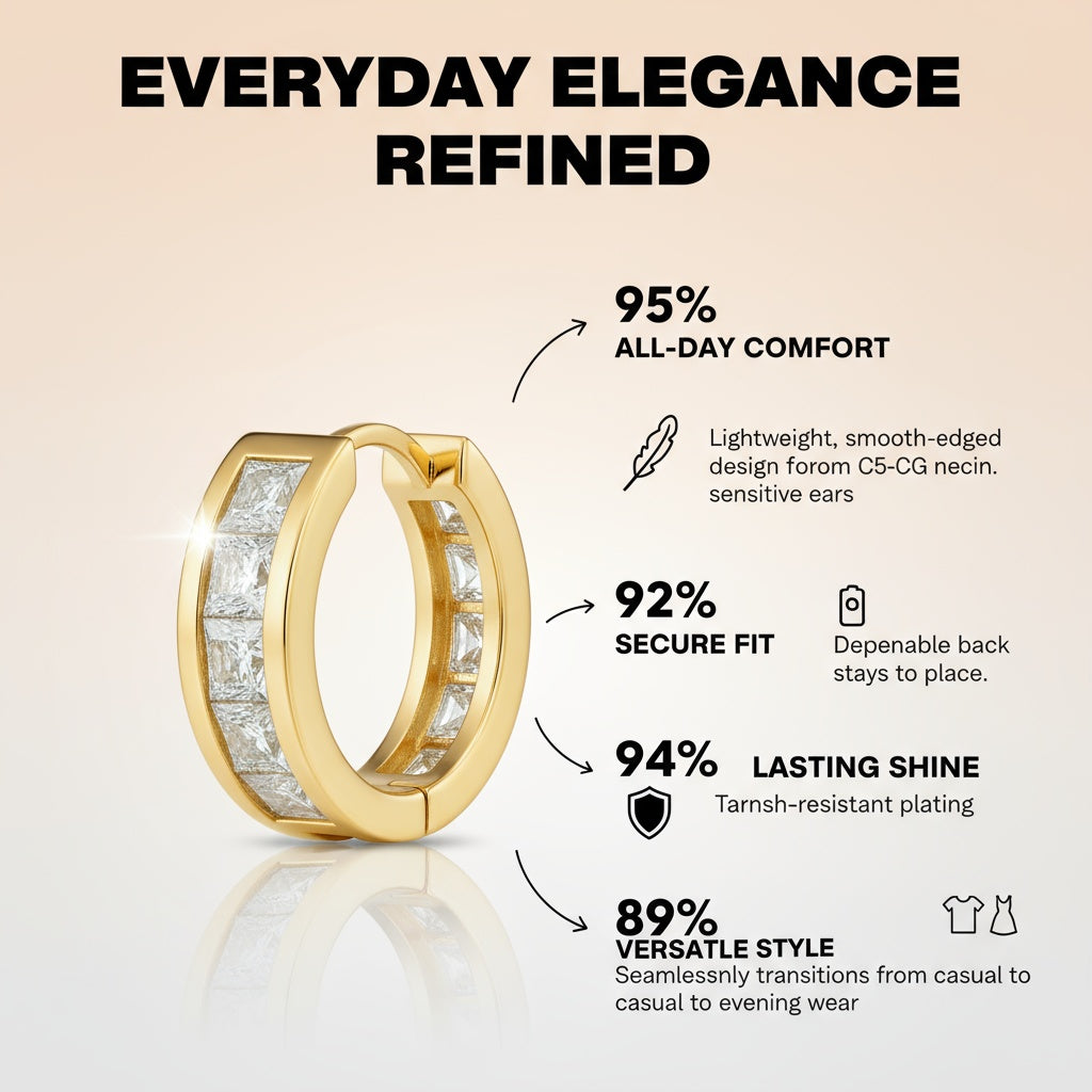 Moissanite Hoop Earrings