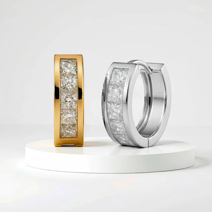 Moissanite Hoop Earrings