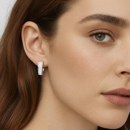 Moissanite Hoop Earrings