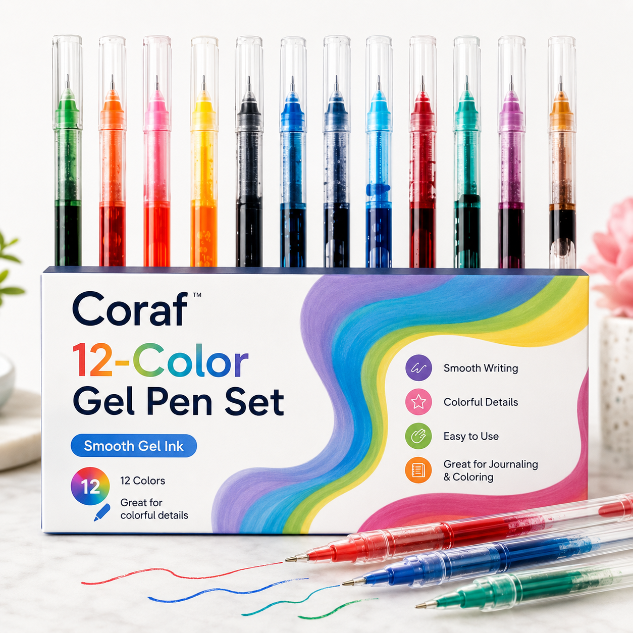 12-Color Gel Pen Set