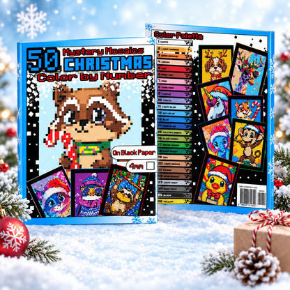 Christmas Color by Number Mysteries Books