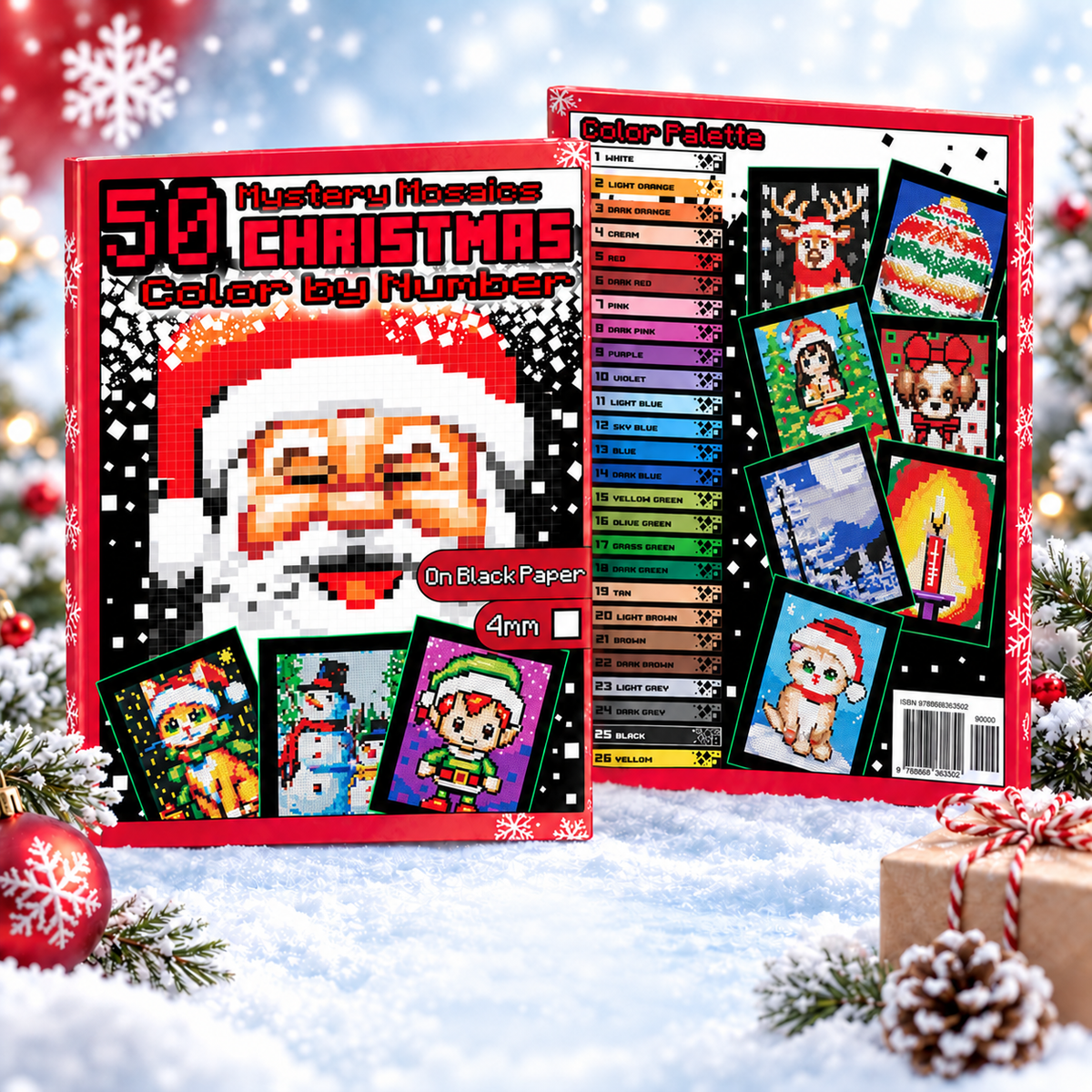 Christmas Color by Number Mysteries Books