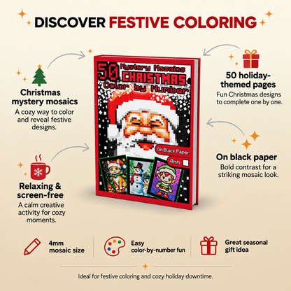 Christmas Color by Number Mysteries Books